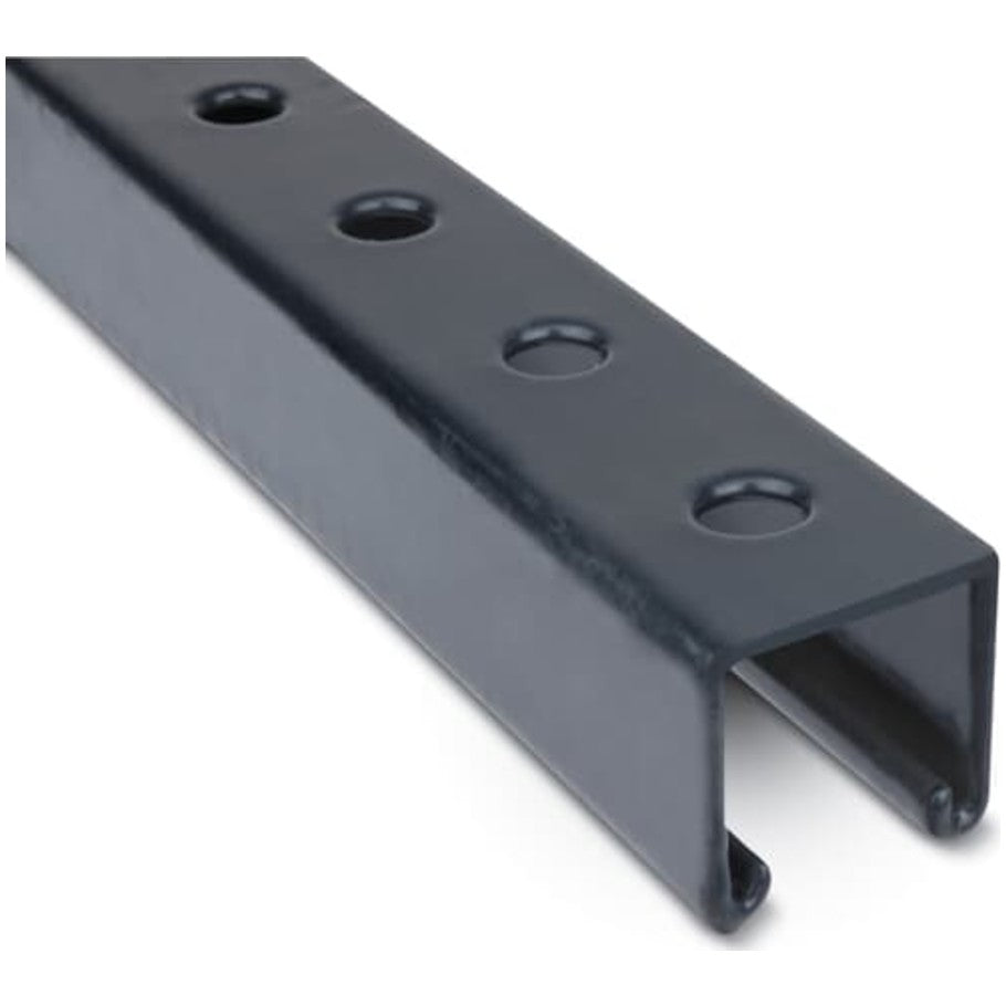PVC Coated Punched Channel, 1-5/8 in.12 ga., Steel, Gray, 10 ft.