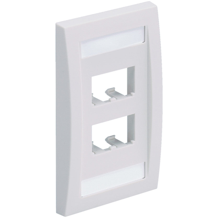 Mini-Com Executive Series Faceplate, 1-Gang, 4-Port, White