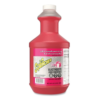 Liquid Concentrate, 64 oz, Bottle, Yields 5 gal, Strawberry Lemonade, 6 per case