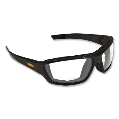 Converter Safety Glasses, Clear Lens, Polycarbonate, Anti-Fog, Black Frame
