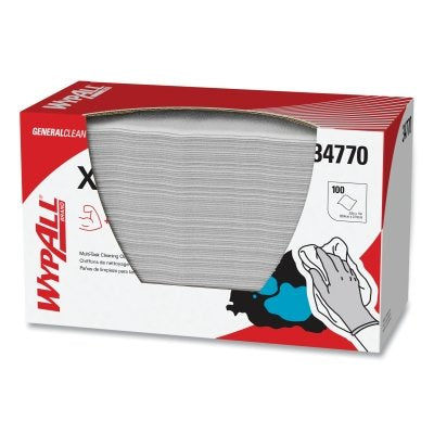 X60 Cloth Wiper, White, 11 in W x 23 in L, 1/4 Fold, 100 Sheets/Pack