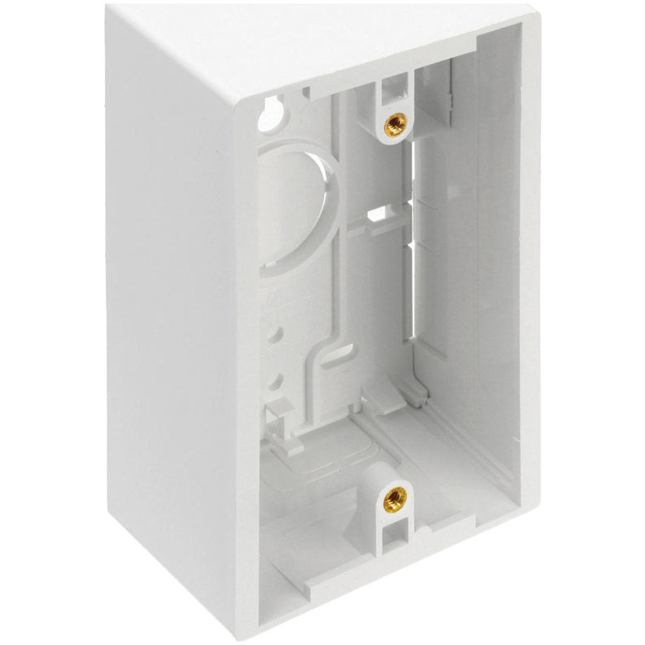 Surface-Mount Back Box,  Single-Gang, Standard, White