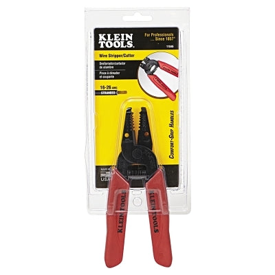 Standard Wire Stripper/Cutter, 6-1/4 in L, 16 AWG to 26 AWG, Red Handle