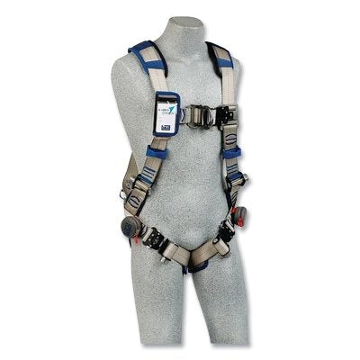 3M 1112486 ExoFit STRATA Vest-Style Climbing Harness, Back and Front D-Rings, Medium, Tri-lock Revolver Quick Connect