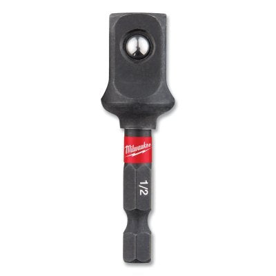 Shockwave Impact Duty Socket Adapter, 1/4 in Hex to 1/2 in Square, 2 in L