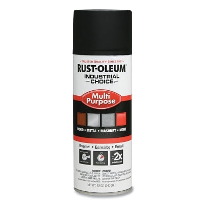 Industrial Choice 1600 System Enamel Aerosol, 12 oz, Ultra-Flat Black