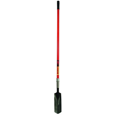 Trenching/Ditching Shovel, 11-1/2 in L x 4 in W Open-Back/Reversed Step Blade, 54 in L Fiberglass Handle