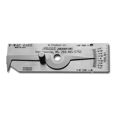 V-WAC Single Weld Gauge, Inch, Stainless Steel