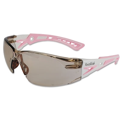 Rush+ Series Safety Glasses, CSP Lens, Anti-Scratch/Platinum Anti-Fog