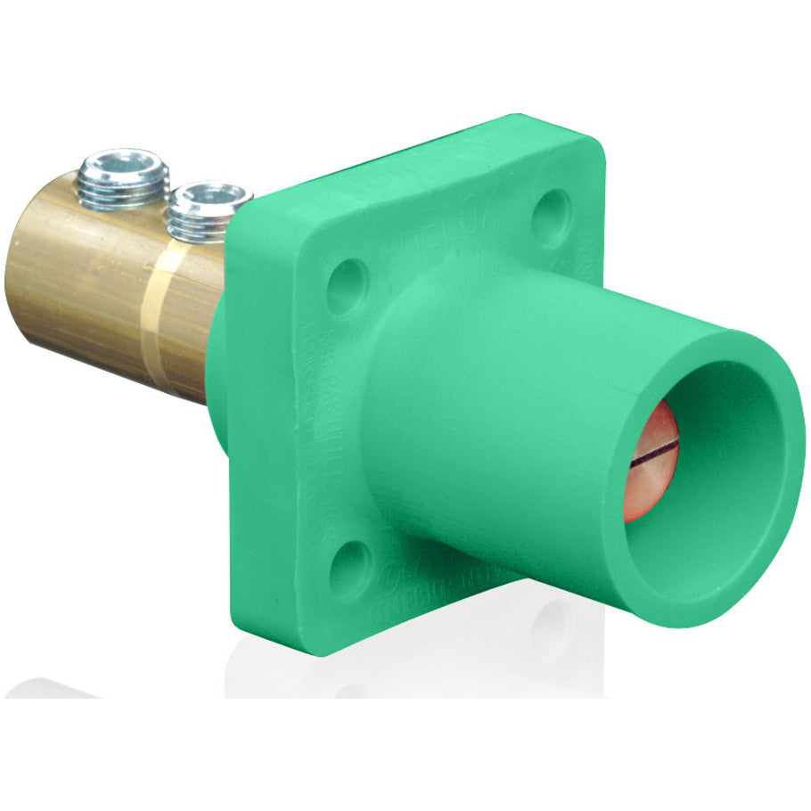 Single Pole Cam-Type Connector, Male, 400A, 600 V AC/DC, 1/0 to 4/0 AWG, Green