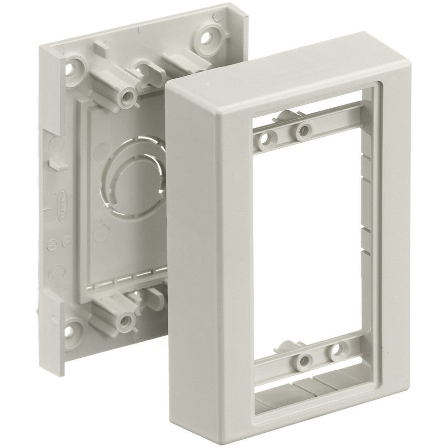 1-Gang,Non-Metallic Low Profile Standard Depth Box Office White