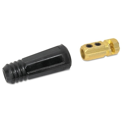 Dinse Style Cable Plug and Socket, Female, Ball Point Connection, 3/0 AWG to 2/0 AWG Cable Capacity