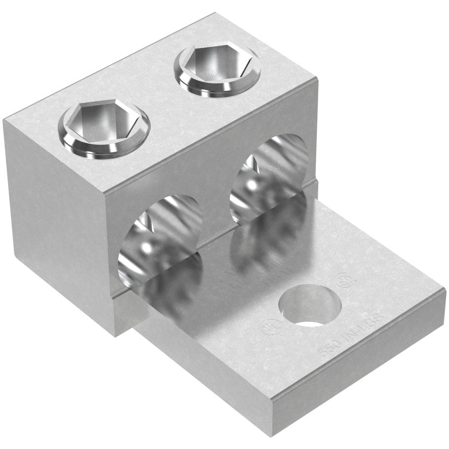 2-Barrel Lug Aluminum Alloy, 1/2 in. Stud Size