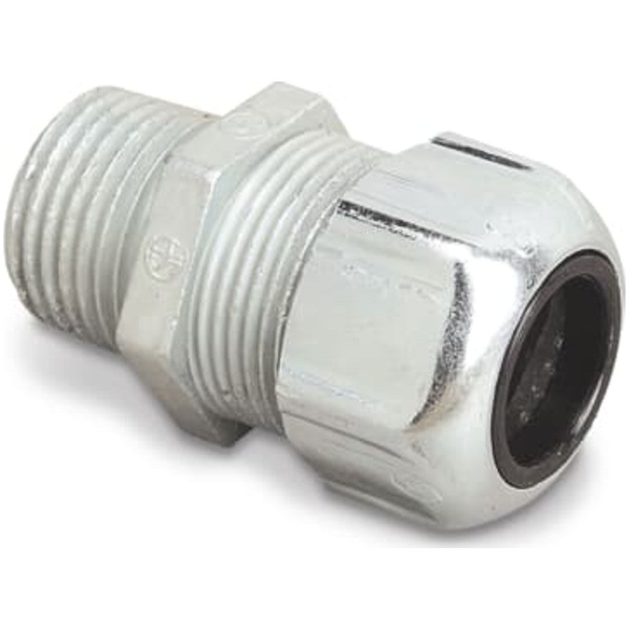 Service Entrance Cable Connector, Zinc Die-Cast, 1/2 in. Size, Metallic