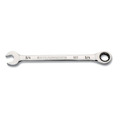 90-Tooth 12 Point Ratcheting Combination Wrench, SAE, 3/4 in