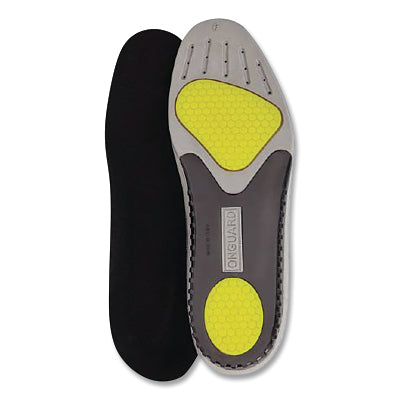 DuraPro Insoles, Men's 8, Thermoplastic Polyurethane, White/Black/Yellow