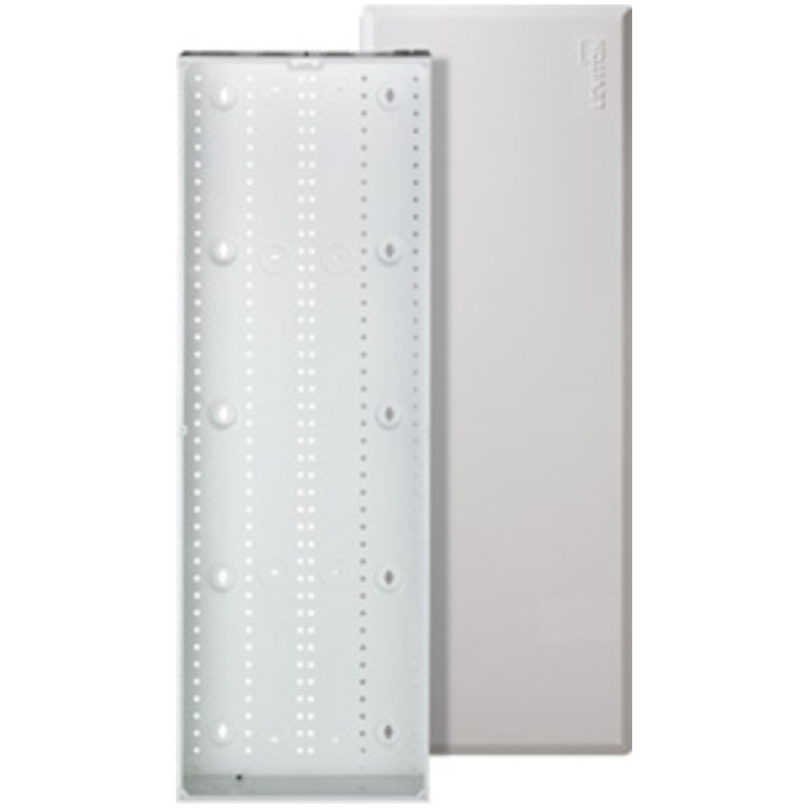 Structured Media Enclosure with Flush Mount Cover, Powder Coated Steel, White, 43.35 H x 15.62 W x 3.85 D in.