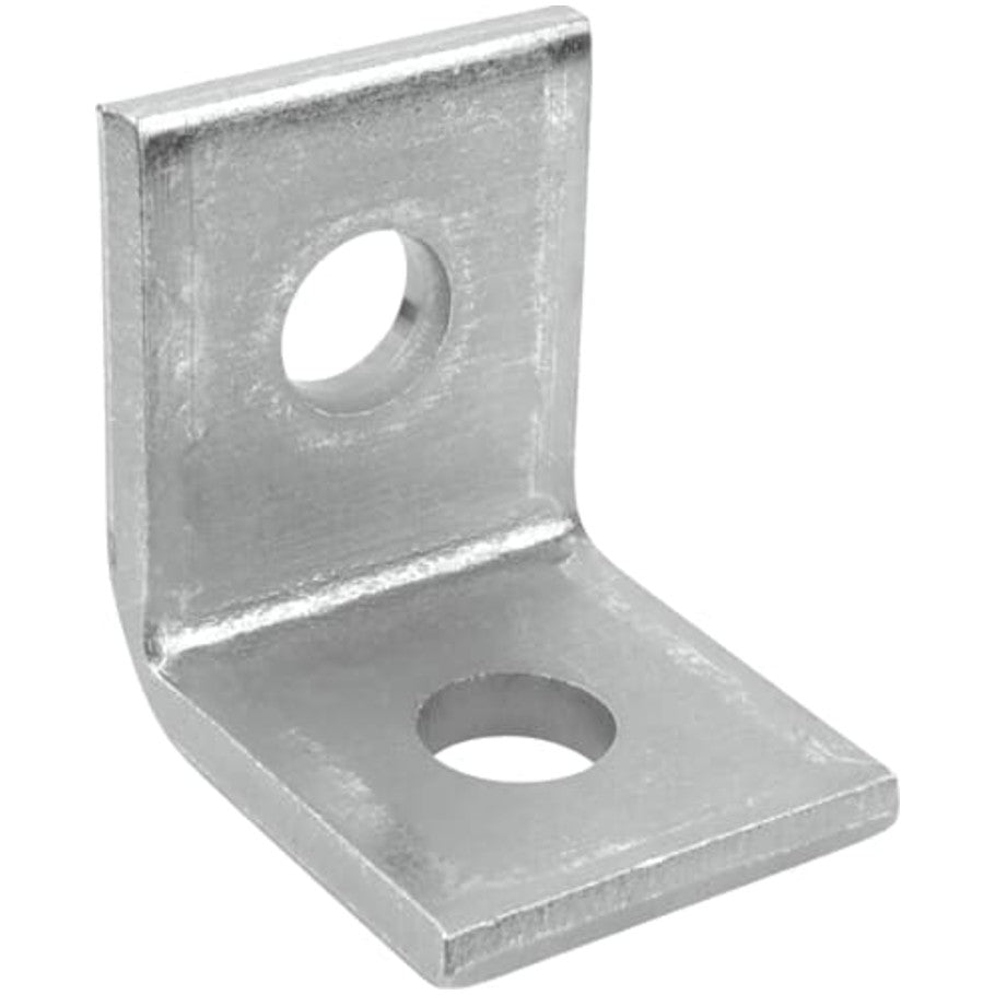 Superstrut, 90 deg; Angle Fitting, 304 Stainless Steel, 9/16 in. Dia. Hole, 2-Holes, 1/4 in. Thick, 2 L x 1-7/8 H in.