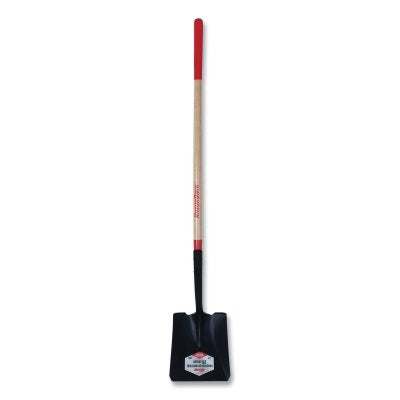 Square Point Transfer Shovel, 9.5 in W x 12 in L, PowerEdge, 48 in Hardwood Straight w/Cushion End Grip Handle