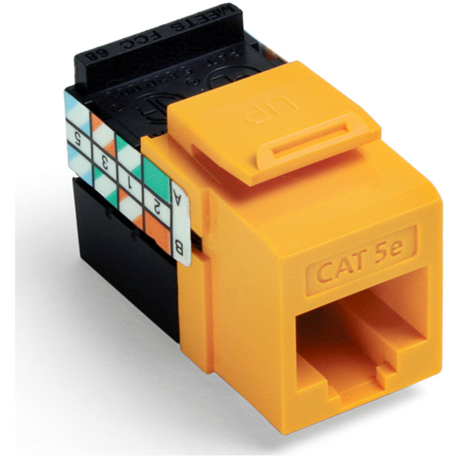 GIGAMAX Cat 5e QUICKPORT Jack, Yellow