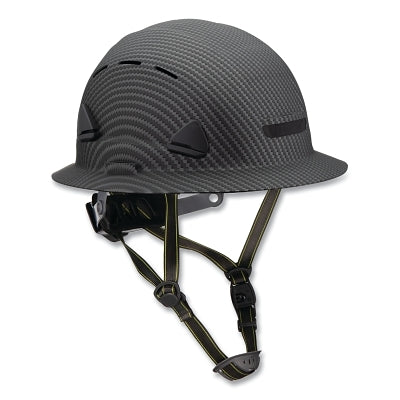 Fibre-Metal Climbing Style Full Brim Safety Helmet, Type II, Class C, Ratchet Suspension, Vented, Hydrographic