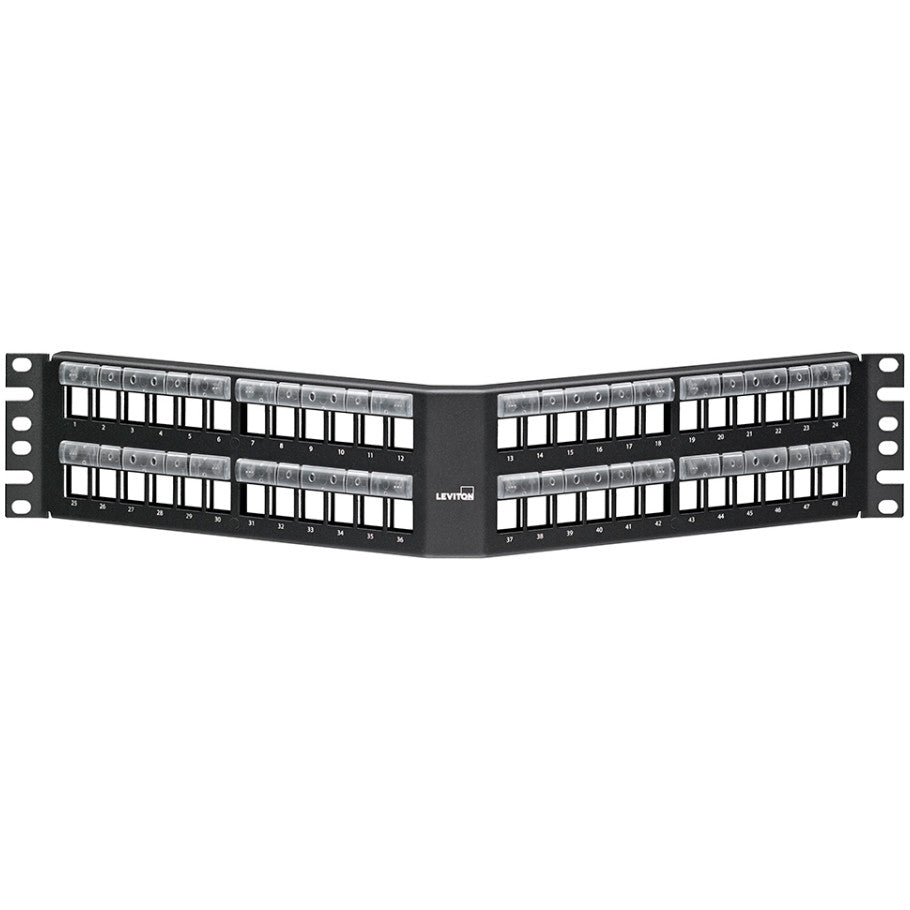 Copper Patch Panels, Rack, 19 inches Rack, Black, 48 Port, 2 RU