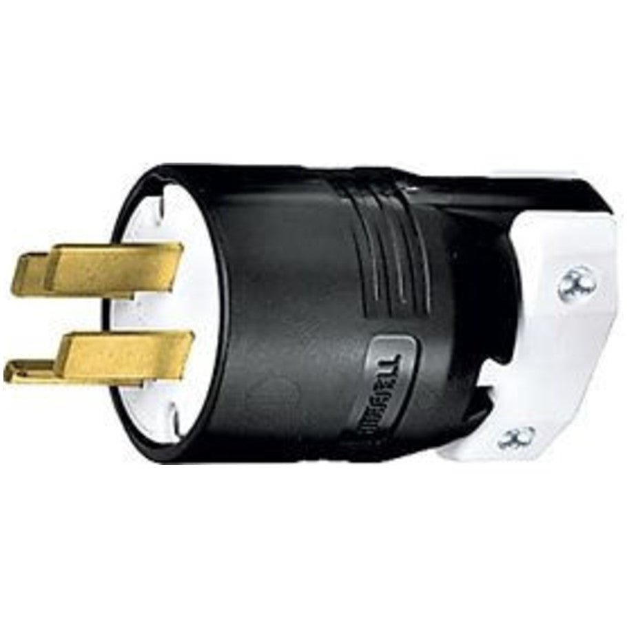 Straight Blade Plug, Nylon, 30 A, 120/208 VAC, 4-Pole, 4-Wire, NEMA Type 18-30P, 12 to 4 AWG