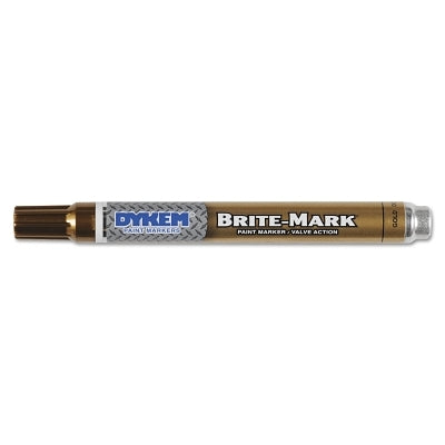 BRITE-MARK Medium Permanent Paint Marker, Valve Action, Gold