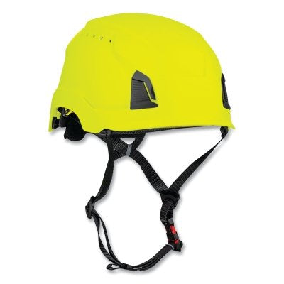 Traverse Industrial Climbing Helmet, HDPE, Vented, Hi-Vis Yellow