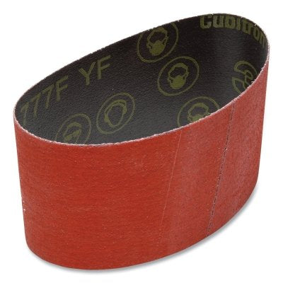 3M 051144-77333 Cloth Belt, 777F, YF-Weight, 3-1/2 in W x 15-1/2 in L, 80 Grit, Ceramic Aluminum Oxide, Fabri-lok/Single-flex