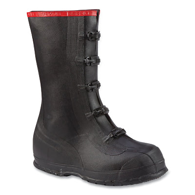Supersize Rubber Overshoes, Size 15, 15 in H, Black