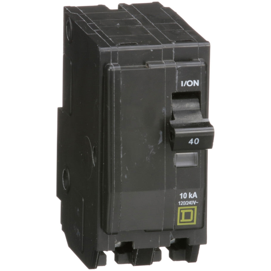 QO Miniature Circuit Breaker, Plug-In, 10kA, Common Trip, 120/240 Vac, 2-Pole, 40A