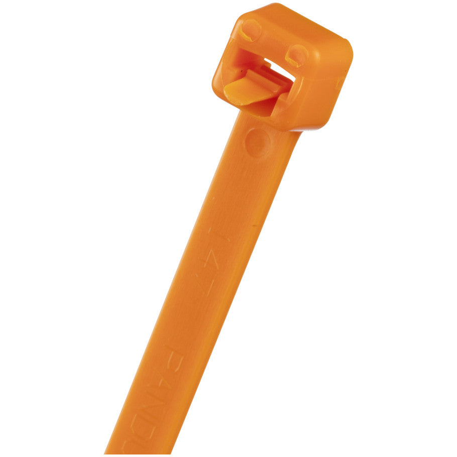 Pan-Ty PRT4S-M3 Releasable Cable Tie, Orange, PA6.6, 14.5"L, 50lb, PK1000