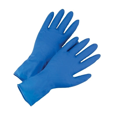 High Risk Examination Grade Powder Free Latex Gloves, 14 mil, Large, Blue