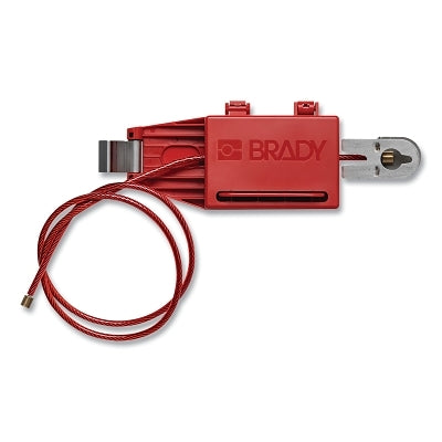 Panel Lockout, 3.2 in W x 6.24 in L x 1.67 in D, 3.281 ft Cable Length, 12 in to 36 in Panel Size, Red