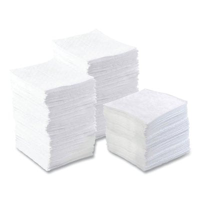 SPC Basic Oil Absorbent Pads, 15 in W x 17 in L, Light Absorbency