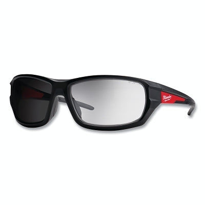 Transition Performance Safety Glasses, Clear/Transitional, Polycarbonate Lens, Nylon Black Frame