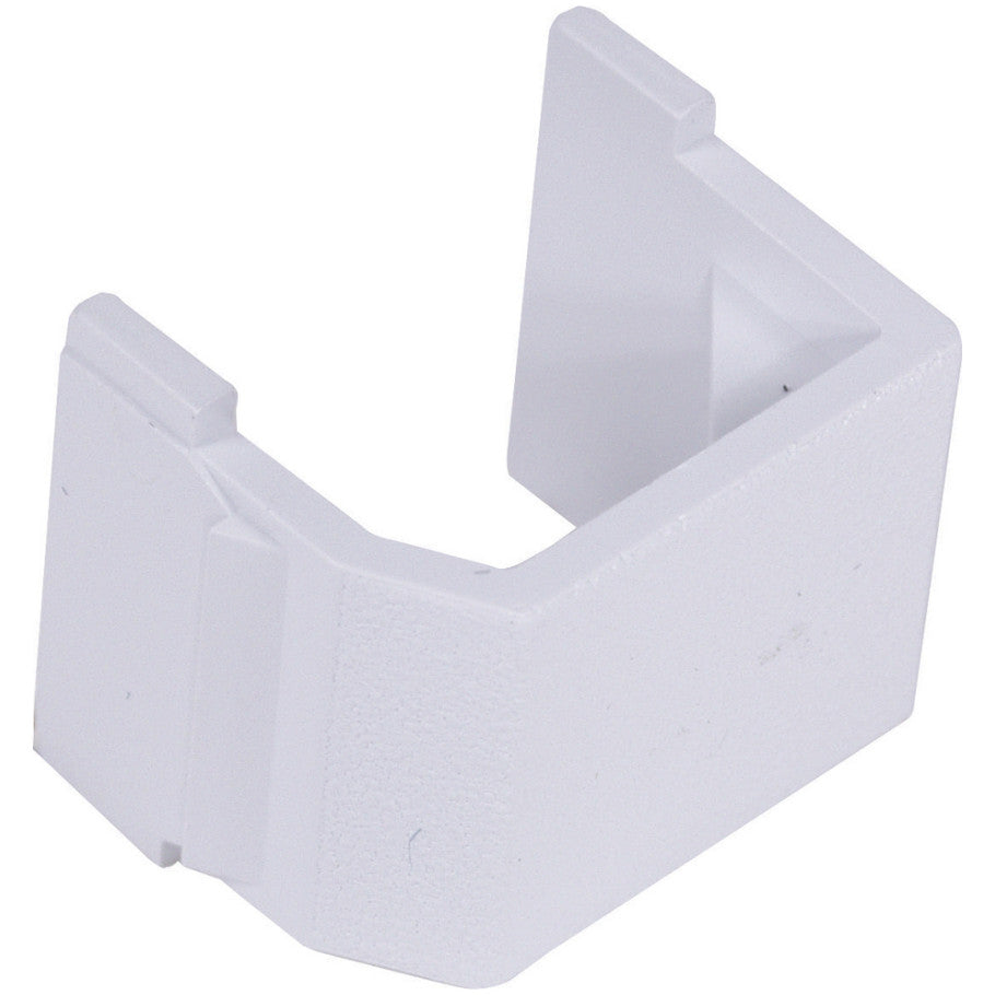 Multimedia Blank Snap Fit Module, 1-Port, White, 10 Pack