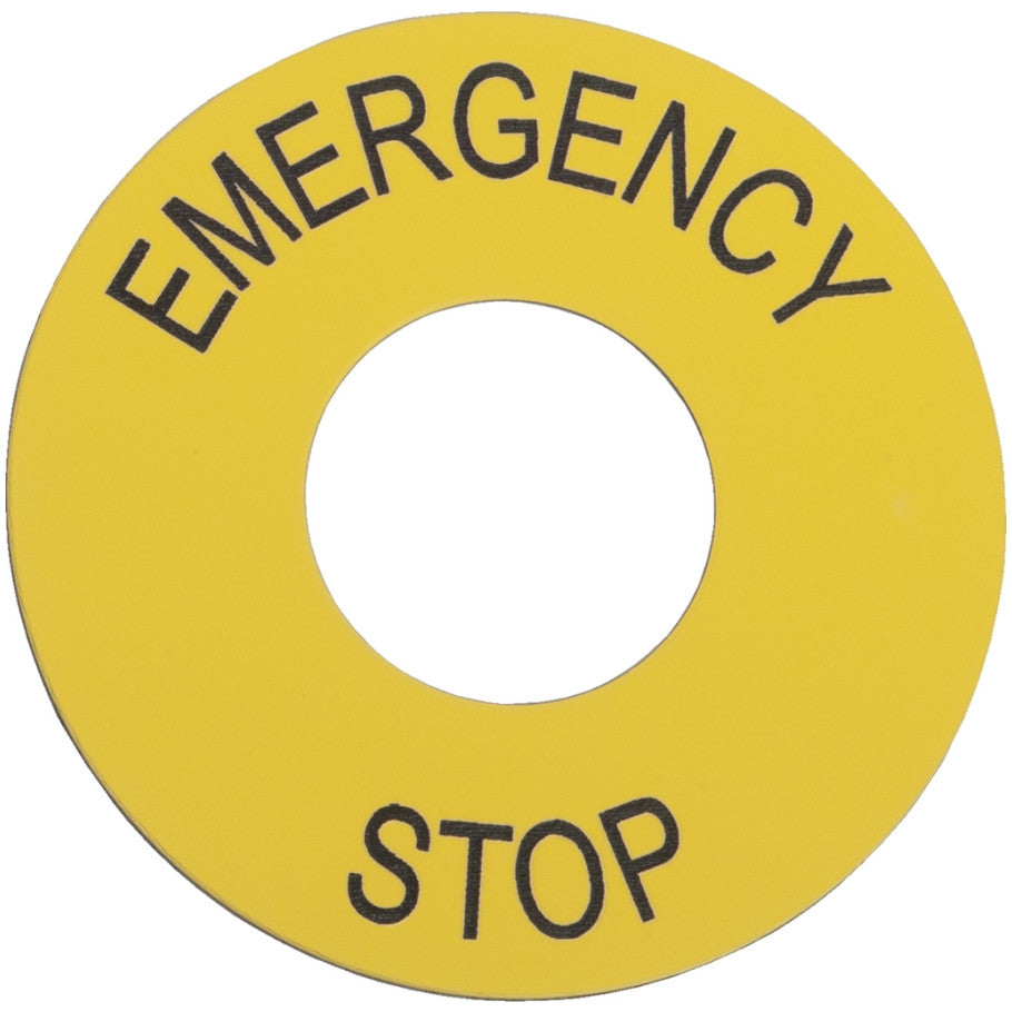 Marked legend, Harmony XAC, legend, 22mm, 60mm, emergency stop