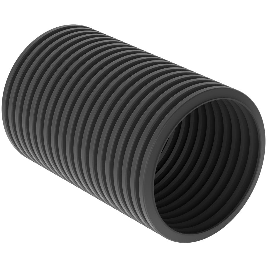 Slit Wall Corrugated Loom Tubing, Black, 100 ft., 1.88 in.