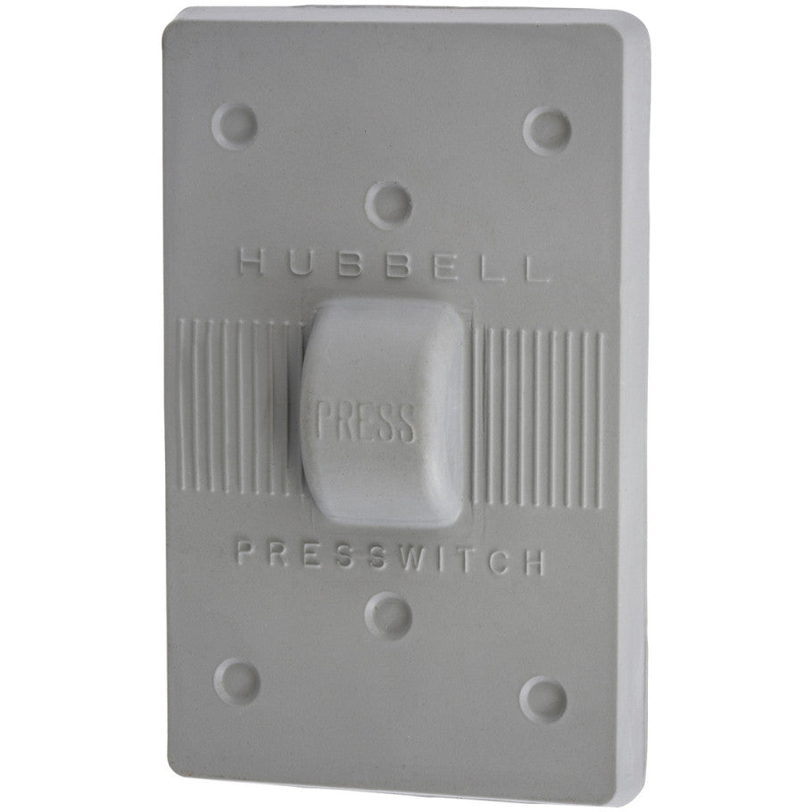 Gray Neoprene Weatherproof PresSwitch Plate, Fits FS/FD and Standard Boxes