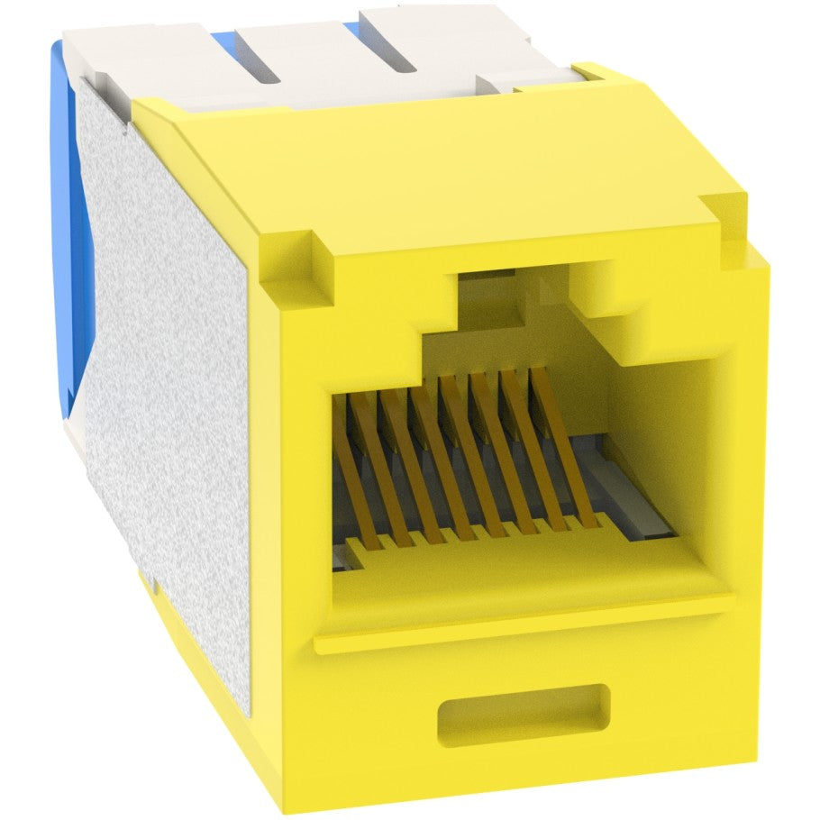 Mini-Com TX6A 10Gig TG Style Jack Module, Yellow