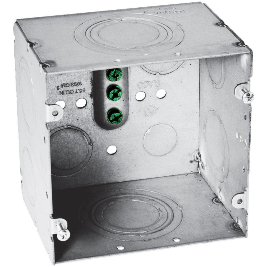 Wall Box, Large Capacity, 4-11/16 in. Square, Knockouts