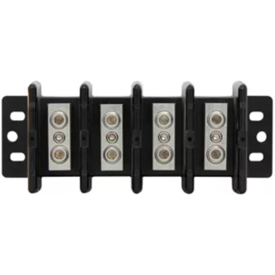 Terminal Blocks, 600 V, 4 Position, 760A, 6.62 in. L, 8 to 2 AWG, 4 Poles, Black