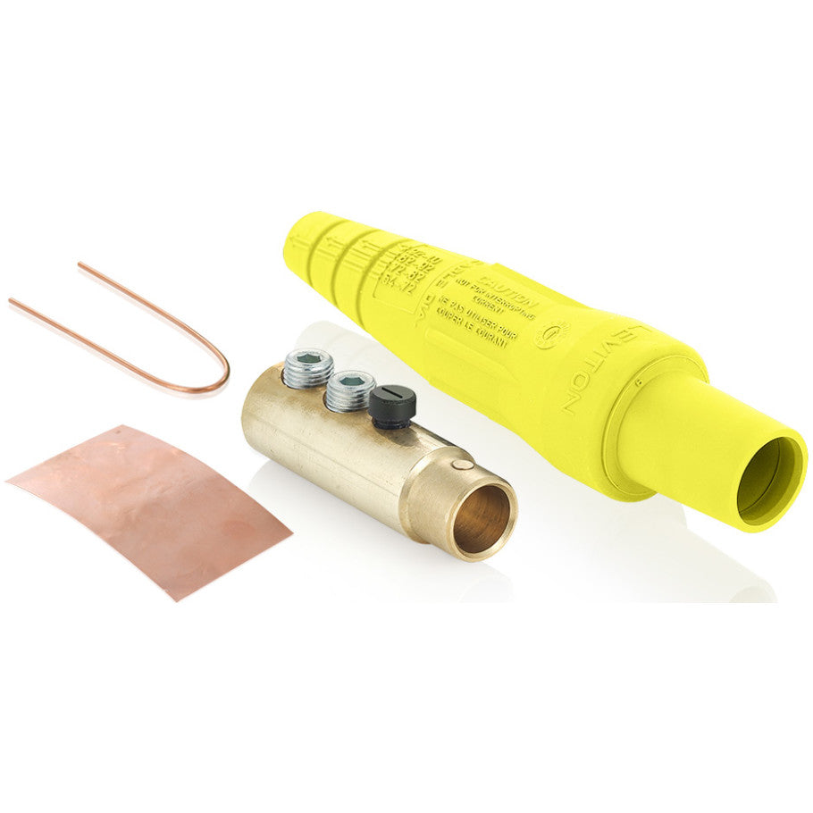 Single Pole Cam-Type Connector, Female, 400A, 600 V AC/DC, 2/0 to 4/0 AWG, Yellow