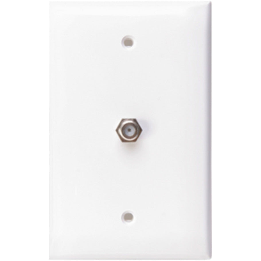 Midway Video Wallplate (Nylon), F-Connector, White