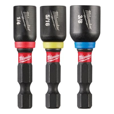 SHOCKWAVE Impact Duty Magnetic Nut Driver Set, 1/4 in, 5/16 in, 3/8 in x 1-7/8 in L, 3-Pc