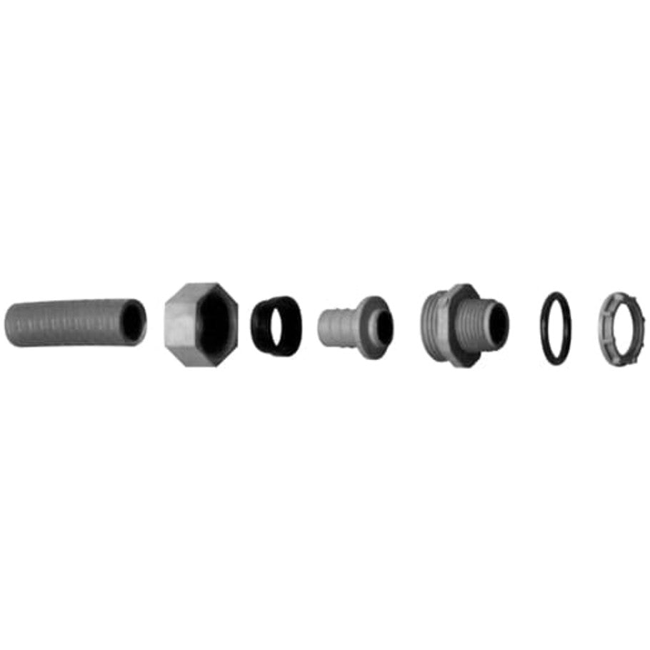 Carlon Liquid Tight Connector, PVC, Straight, 2 in.