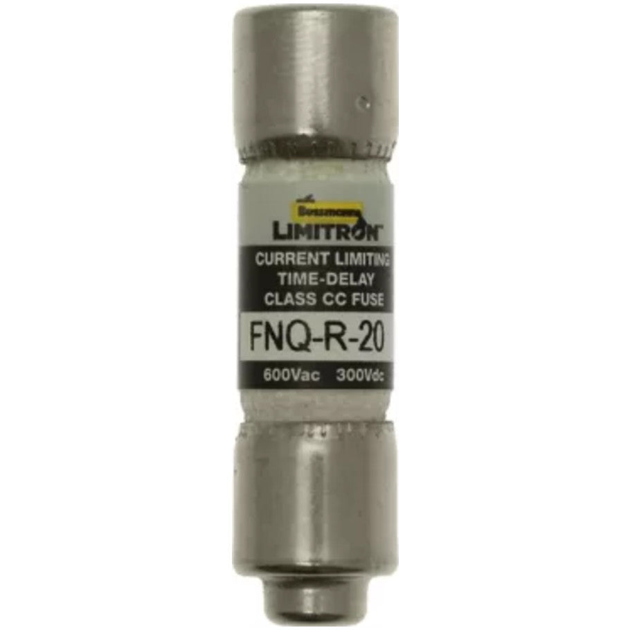 Limitron FNQ-R Series Class CC Time Delay Fuse, Rejection-Type, Current-Limiting, 20A, 600VAC/300VDC