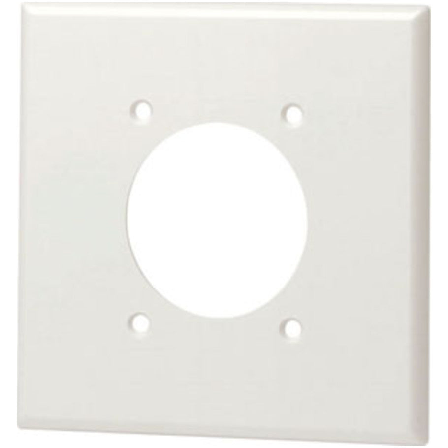Thermoset 2 Gang Flush Device Mount Wall Plate For Single 2.15 Inch Dia. Device, White